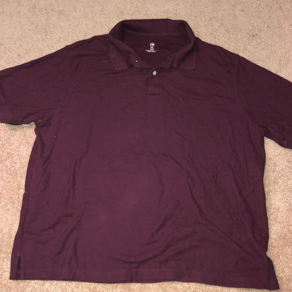 Burgundy collared shirt